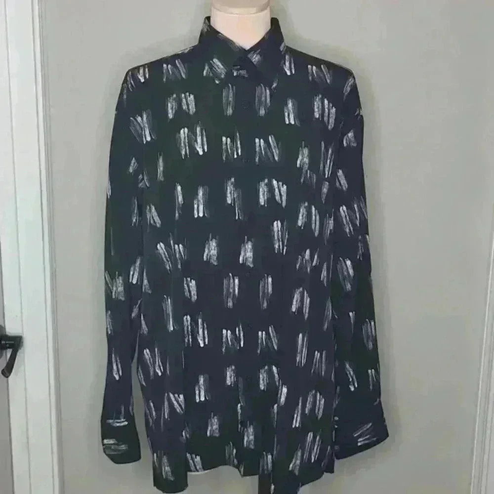 Marcello Sport Men's‎ Button Doen Shirt Size Large Black